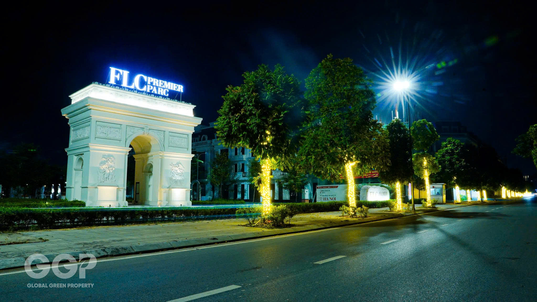  Hausman Premium về đêm – Khi kiến trúc Pháp bừng sáng giữa khu Tây Hà Nội